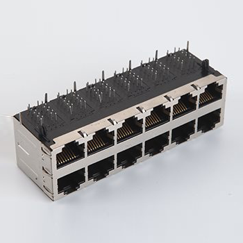 RJ45 Serial Connector,receptacle; 2x6