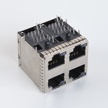 RJ45 Serial Connector,receptacle; 2x2