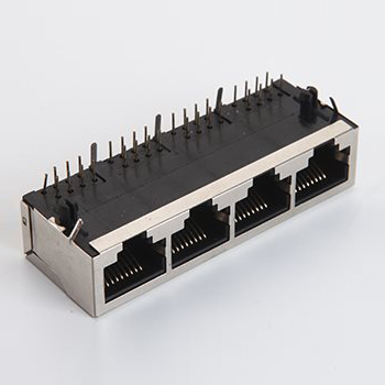 RJ45 Serial Connector,receptacle; 1x4