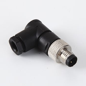 M8 Serial Connector R/A W/Hood-Male