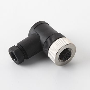 M12 Serial Connector,A code,R/A,W/Hood-Female