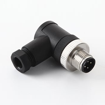 M12 Serial Connector,A code,R/A,W/Hood-Male